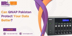 QNAP Pakistan NAS system showing secure data storage, backup protection, and enterprise server solution for business data safety.